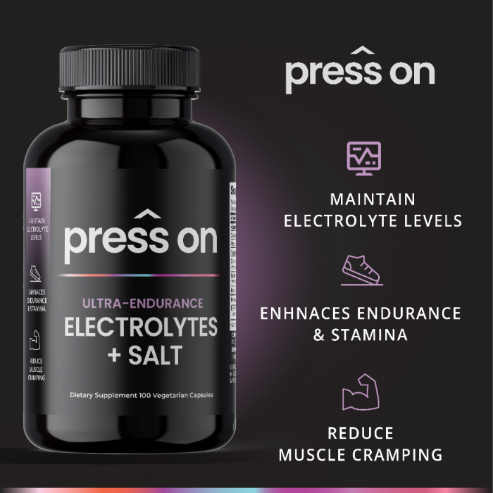 Press On Complete Electrolyte Supplement Pills High Absorption |  Salt Electrolytes