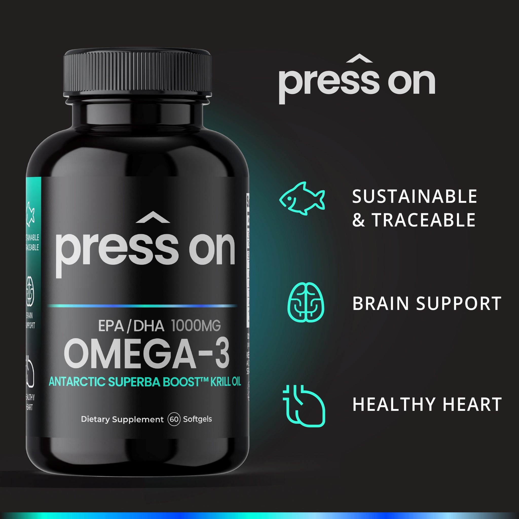 Omega 3 Krill Oil -Superba Boost, Omega 3 Supplement with Essential Fatty Acid Combination of EPA & DHA